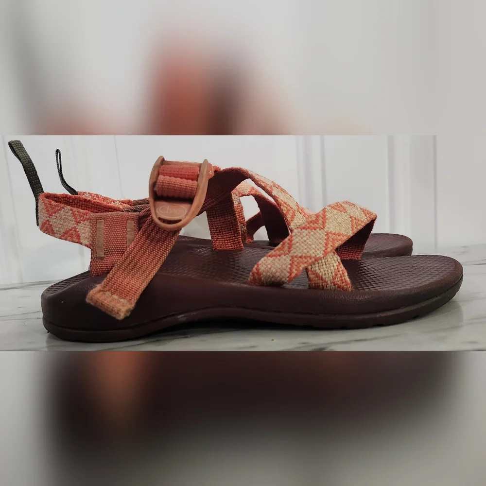 Chaco Z/1 Kaleido Peach Ecotread Sport Hiking Outdoor Sandals Size 3 Kid's